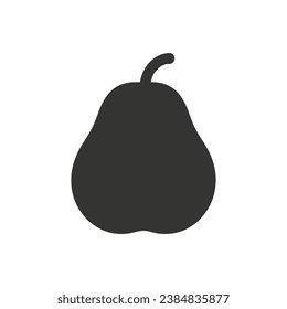 Pear Icon on White Background - Simple Vector Illustration