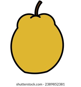 icono de pera en fondo blanco
