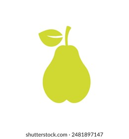 Pear icon on white background. Vector illustration in trendy flat style