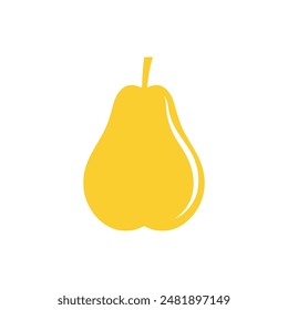 Pear icon on white background. Vector illustration in trendy flat style