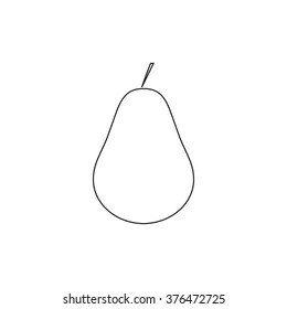 pear icon on white background