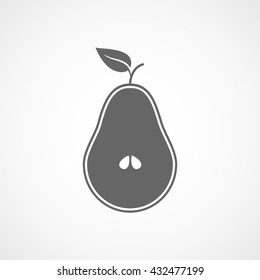Pear Icon On White Background