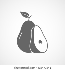 Pear Icon On White Background