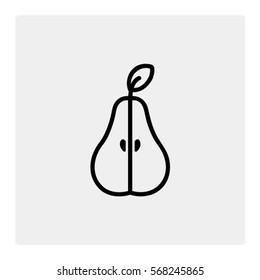 Pear icon outline