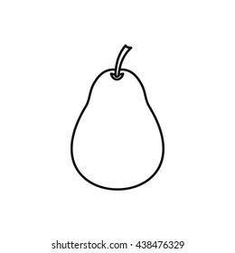 Pear icon, outline style