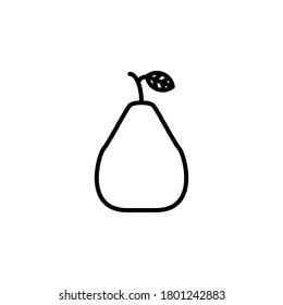 pear icon outline style for your web design