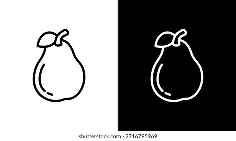 Pera con diseño de conjunto de iconos