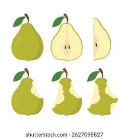 Pear Icon Set Vector Design.
