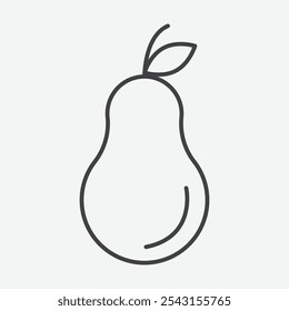 Pear icon set. vector illustration.