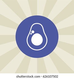 pear icon. sign design. background