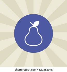 pear icon. sign design. background
