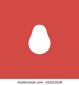 pear icon. sign design. red background