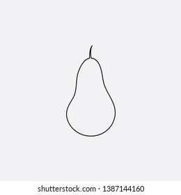 pear icon sign signifier vector
