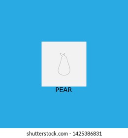 pear icon sign signifier vector