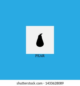 pear icon sign signifier vector