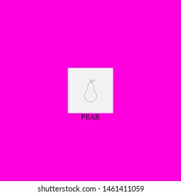 pear icon sign signifier vector