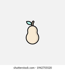 Pear icon sign vector,Symbol, logo illustration for web and mobile