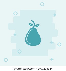 Pear Icon. Simple icon, blue colored icon illustration.