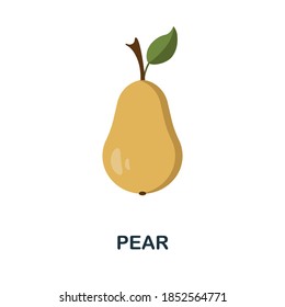 Icono de la oreja. Elemento sencillo de la colección de frutos. Icono de Creative Pear para diseño web, plantillas, infografías y más