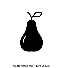 Pear icon simple flat vector illustration.