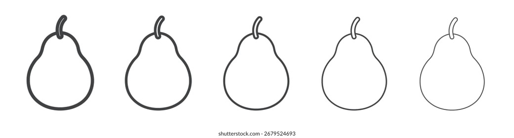 ícone de pera símbolo simples de coleção de ilustrações