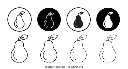 Signo de Vector de contorno simple de icono de pera