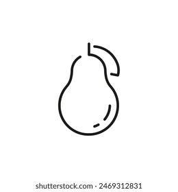 Pear icon. Simple pear icon for social media, app, and web design. Vector illustration.