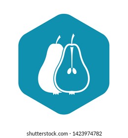 Pear icon in simple style on a white background vector illustration