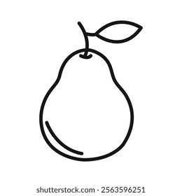 Pear icon Simple thin line flat symbol