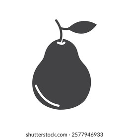 Pear icon Simple thin line flat symbol