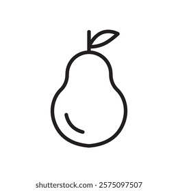 Pear icon Simple thin outline