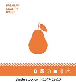 Pear icon symbol. Graphic elements for your design