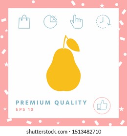 Pear icon symbol. Graphic elements for your design