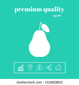 Pear icon symbol. Graphic elements for your design