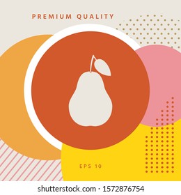 Pear icon symbol. Graphic elements for your design