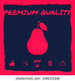 Pear icon symbol. Graphic elements for your design