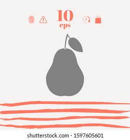 Pear icon symbol. Graphic elements for your design