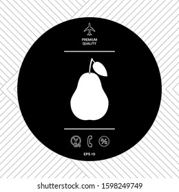 Pear icon symbol. Graphic elements for your design