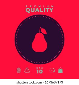 Pear icon symbol. Graphic elements for your design