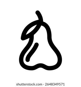 Pear icon thick bold line