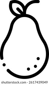 pear icon. Thin Linear Style Design Isolated On White Background