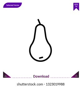 pear  icon vector . Best modern, simple, isolated, application , logo, flat icon for website design or mobile applications, UI / UX design vector format