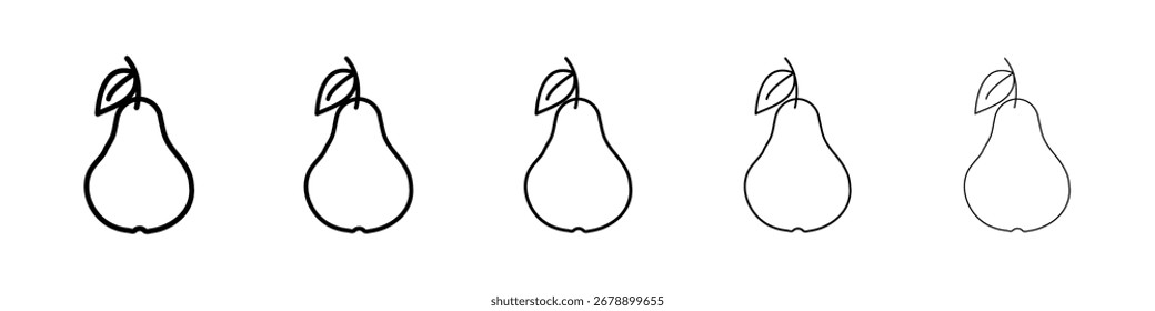 Birnen-Symbol, Vektorsammlung. EPS 10