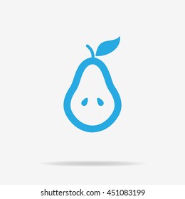 Pear icon. Vector concept illustration for design.