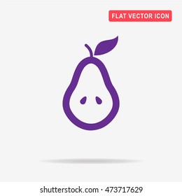 Pear icon. Vector concept illustration for design.