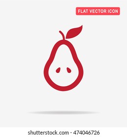 Pear icon. Vector concept illustration for design.