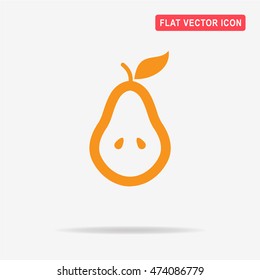 Pear icon. Vector concept illustration for design.