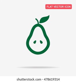 Pear icon. Vector concept illustration for design.