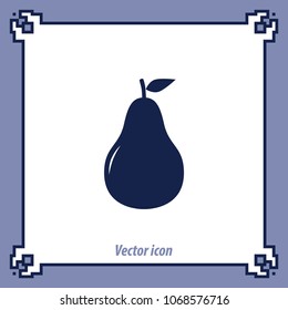 pear icon, vector design