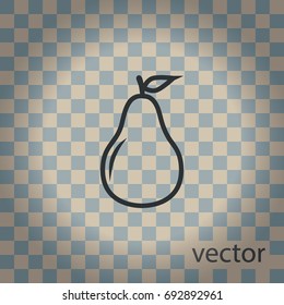 pear icon, vector design